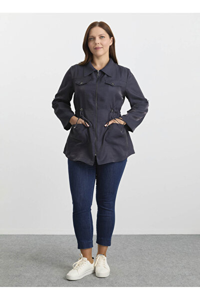 Selen Normal Lacivert Kadın Ceket 25KSL1544