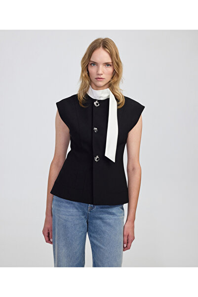 İpekyol Colorblock Vest with Metal Buttons