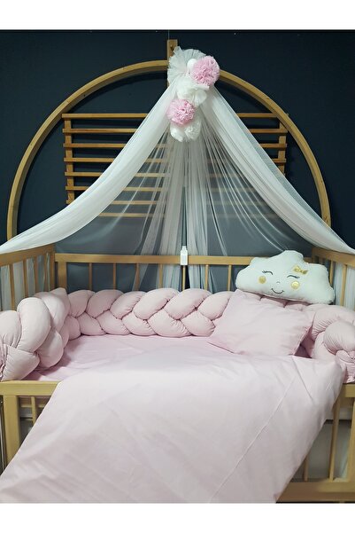 bebek_iklimi طقم نوم للبنات الرضع محبوك ومضمون 60×120 سم - وسادة سحابية