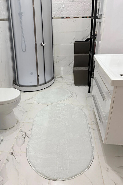 vodler Σετ χαλιών μπάνιου Post Plush που πλένονται στο πλυντήριο Αντιολισθητικό χαλάκι μπάνιου Σετ 2 τεμαχίων