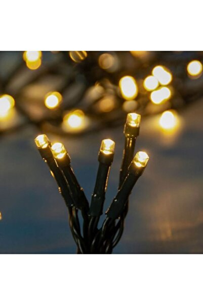 SHOPIENS Șir luminos cu LED-uri, 300 becuri, alb cald, cablu verde, 17,95 m -...