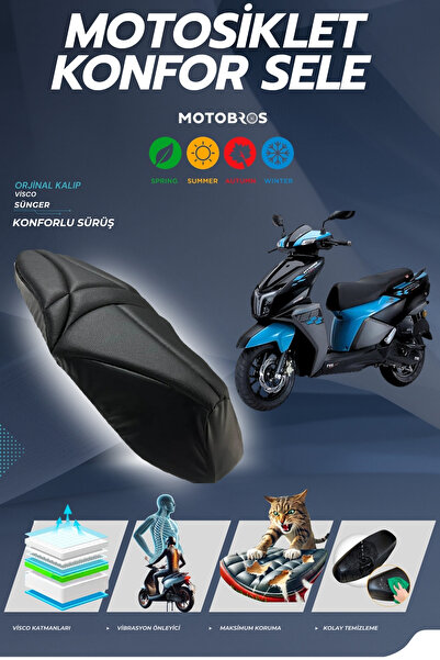 Motobros Husă de șa TVS NTORQ Comfort, din burete viscoelastic