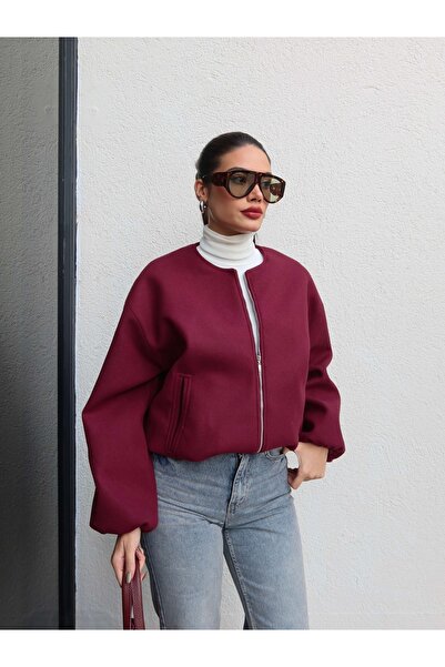 ESRAHELVACI Zippered Stamp Bomber Jacket