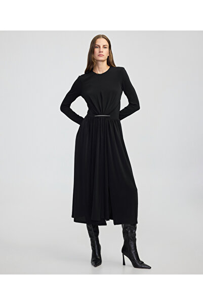 İpekyol Metal aksesuarlı jarse elbise