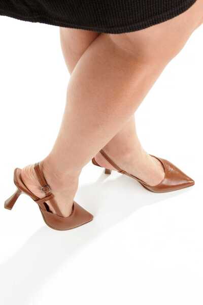 SEREL35SHOES Women's Heeled Tpu Sole Shoes Open Back Pole Half-Mirror Buckle New Season Heel 7.5cm