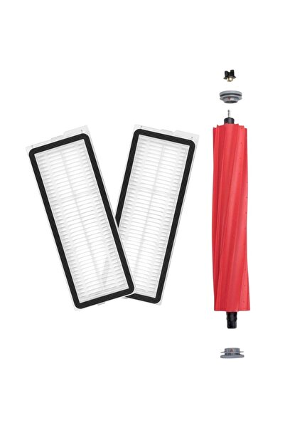 ROPALDE Σετ ανταλλακτικών για ρομπότ Roborock QRevo L, συμβατό με 1 ΚΥΡΙΑ ΒΟΥΡΤΣΑ - 2 ΦΙΛΤΡΑ HEPA