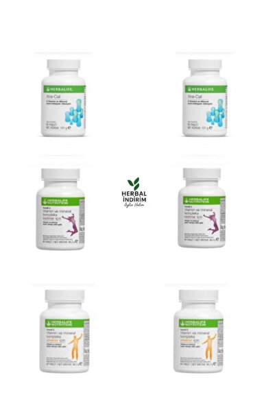 Herbalife Avantajlı Vitamin Seti ( 2 Kalsiyum + 2 Kadın Vitamini + 2 Erken Vi...