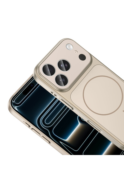 Nezih Case Apple iPhone 17 Pro Uyumlu Kamera Korumalı Magsafe Sarj Destekli Sert Pc Kılıf