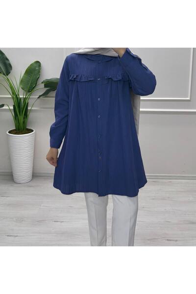 moda acar Firfir Detailed Burumcuk Fabric Tunic