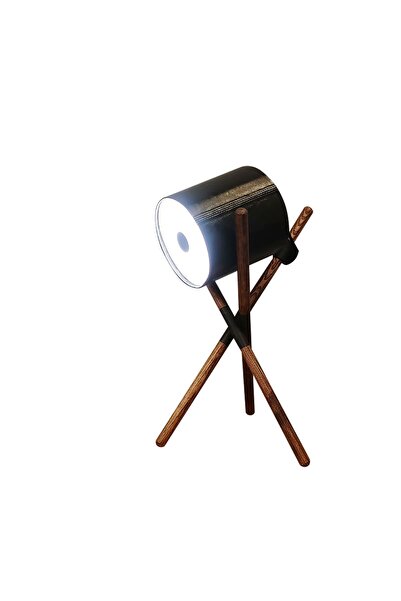 Cristalin Aydınlatma Wooden Three-Legged Orion Table Lamp