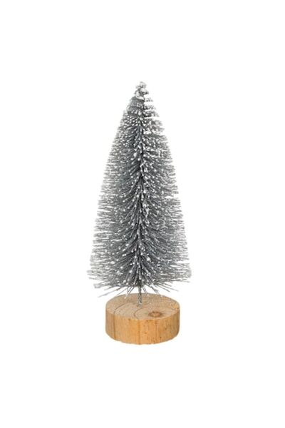 OEM Silver Snowy Glitter Decorative Christmas Tree 17cm