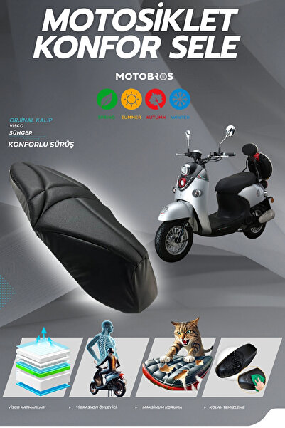 Motobros KUBA TRENDY 50 - XC 50 Husă de șa confortabilă din burete viscoelast...