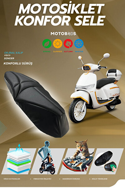 Motobros غطاء مقعد YUKİ Risotto 50 كونفور من الإسفنج الفيسكو