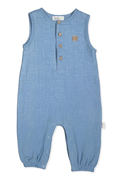 Bebetto Muslin Jumpsuit Without Sleeves (Hello) Indigo