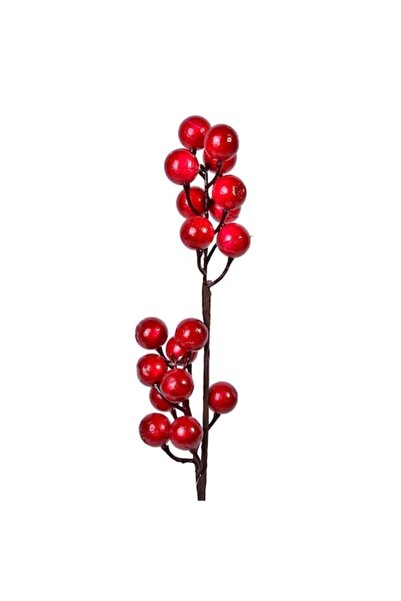 SHOPIENS Creangă decorativă de Crăciun cu fructe de pădure roșii, 54 cm, plastic