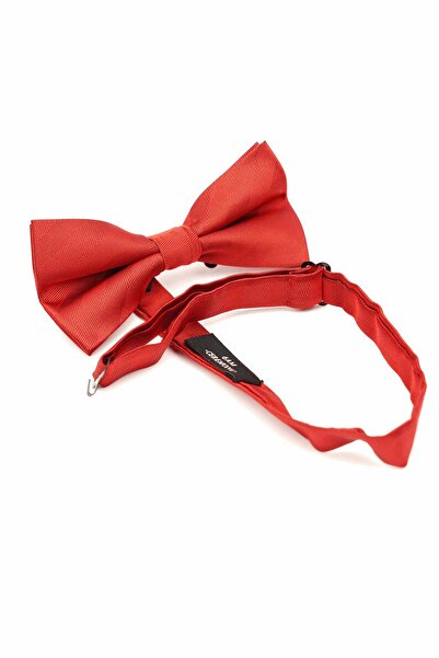 6AM Ceremony Red silk bow tie with subtle texture