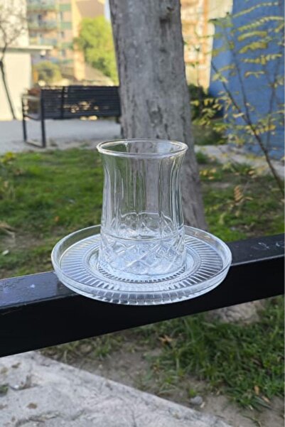 MefHome LAMORA France Home Elegance Çay Bardağı(6Adet)Çay Tabağı (6 Adet)