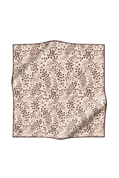 Vissona Tivil Silk Scarf 60911 - 7 - 0004 - 0007 Cream Beige Floral Pattern