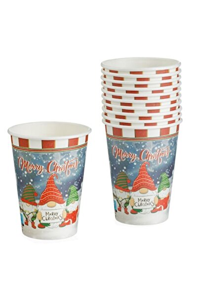 SHOPIENS Σετ Ποτηριών Χριστουγεννιάτικων Νάνων, Πολύχρωμο, 270 ml, 10 Τεμάχια