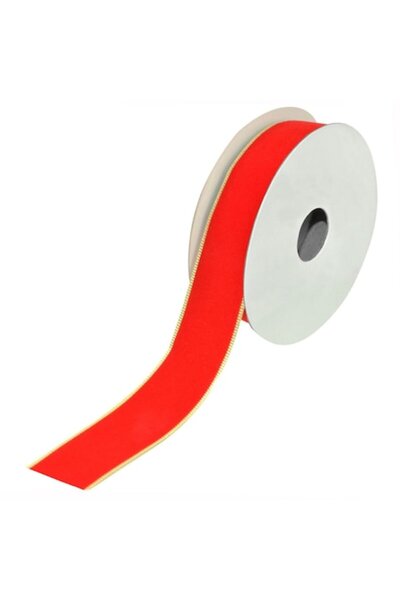 SHOPIENS Panglică decorativă de Crăciun din catifea roșie, 5m x 22mm