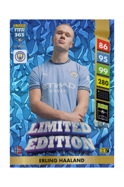 hediyecik بطاقة لاعب كرة القدم بانيني فيفا 365 2025 إصدار محدود XXL - إيرلينج...