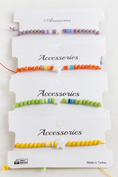 CT STONES سوار من خيط المكرامية الكريستالي على شكل نجمة