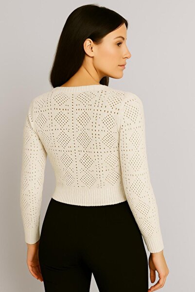 Sfg Life Moda Women's V-Neck Buttoned Front Seasonal Cardigan