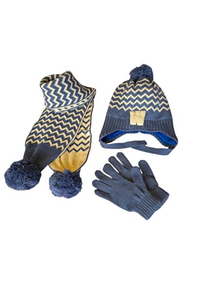 Benittokids Kitti 4-8 років Хлопчик Шарф Шапка Рукавички 3-х комплект
