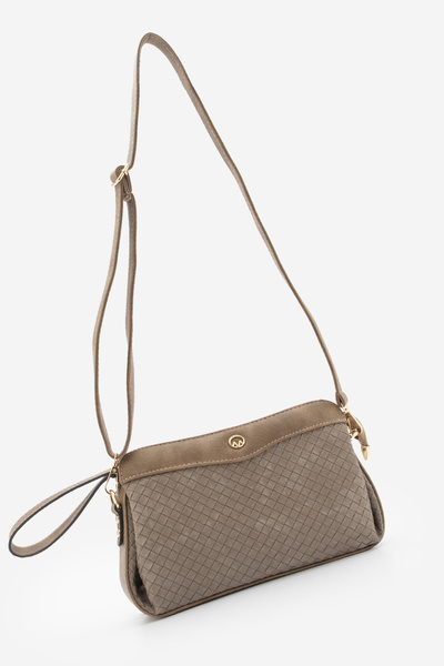 Marjin Women's Clutch Crossbody Bag with Zippered Inner Pocket, Hand and Shoulder Bag, Faris Mink