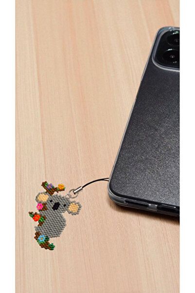 SEARD Miyuki Beads Handmade Koala Phone Charm - Charm