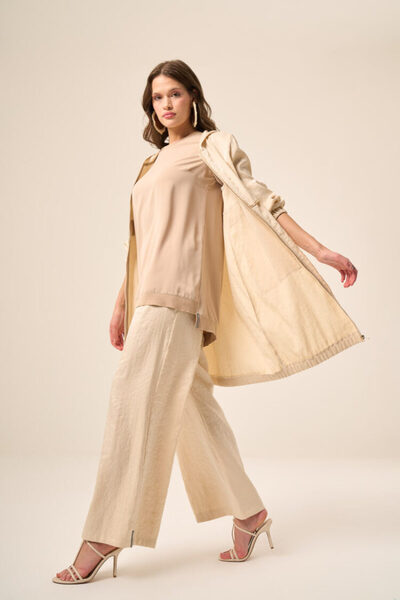 MASCARA Ribanalı Bluz 2136-26k Bej