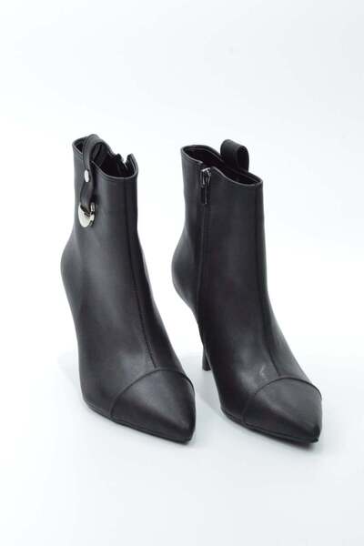 Uzunlu Goldstep Sivri Burun İnce Topuk Cilt Kadın Abiye Bot