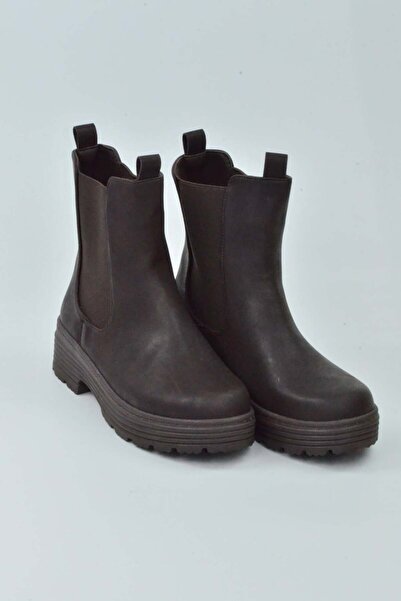 Uzunlu Γυναικείες μπότες Goldstep Greyzer Δερμάτινες ελαστικές κοντές σόλες