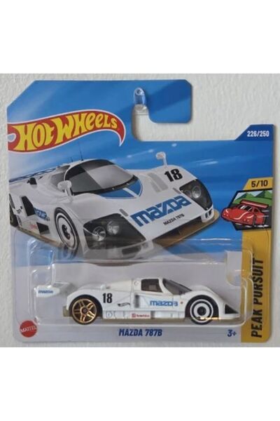 HOT WHEELS Mazda 787B toy car, white, scale 1:64 - model 2025