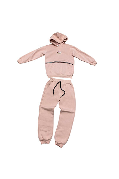 OEM Compleu fetiță bej pudră „Lovely Daisy” – hanorac cu glugă și pantaloni c...