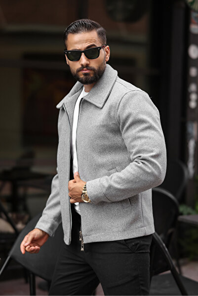 LUMAST سترة أساسية بتصميم خاص بسحاب مزدوج