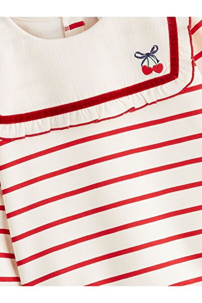 LC Waikiki LCW Kids Bisiklet Yaka Çizgili Kız Çocuk Sweatshirt ve Tayt