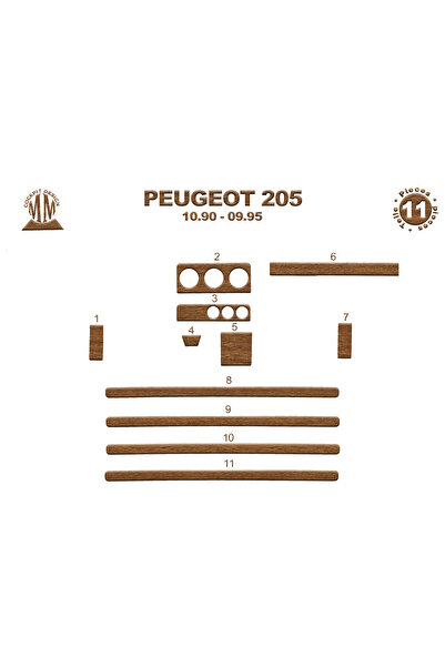 Marscockpitdesign غطاء كونسول وصندوق التروس لسيارة بيجو 205 موديل 1990-1995، ...