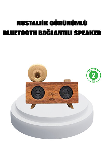 UCUZTEKNO Çift Hoparlörlü Bluetooth Gramofon Speaker – FM Radyo, USB, SD Kart...