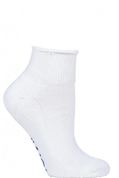 IOMI footnurse Diabetic Socks, Ankle Length, White, Size 37-42, 3 Pairs/Set