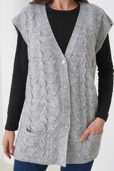 New Lamierra Mother Women's Knitwear Plus Size Wool Vest