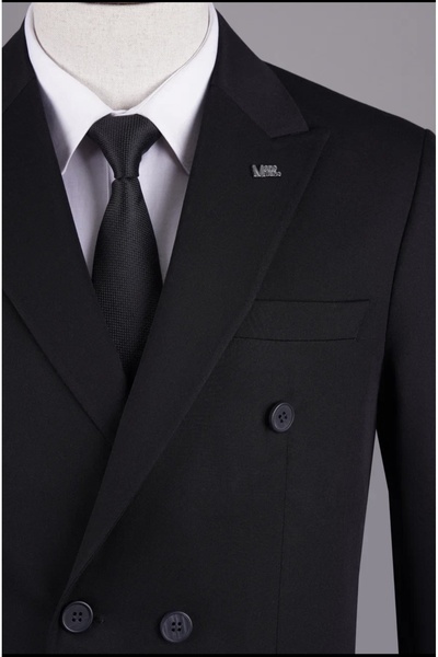 MİLANO MENS WEAR kruvaze sivri yaka slim fit takim elbise