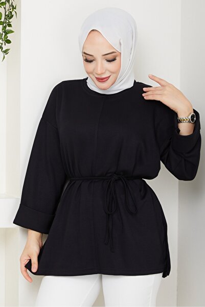 Bestenur Günsel Drawstring Tunic 1646 - Black