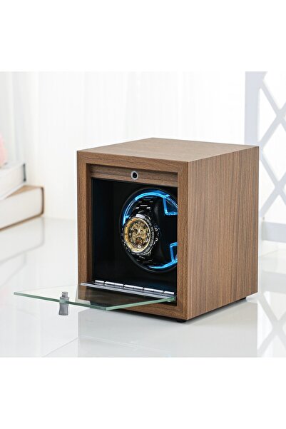 AB Luxury Concept Automatic watch winder, 1 compartment, LED lights, 5 modes, 4 rotation programs, wood finish