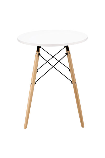 Other Masă rotundă scandinavă modernă, albă, pentru living, sufragerie, bucăt...