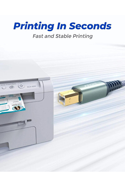 AINOPE USB Printer Cable 10FT/3M USB 2.0 Type B