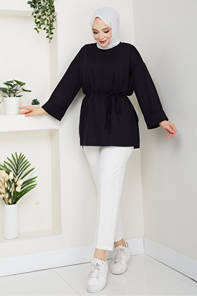 Bestenur Günsel Drawstring Tunic 1646 - Black