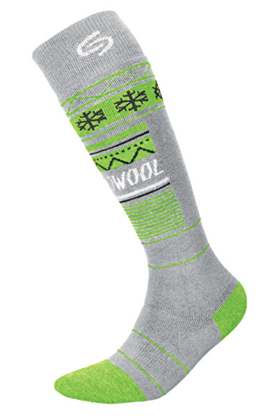 InMove Șosete termice din lână, Ski Deodorant Thermowool, gri-verde deschis, 38-40