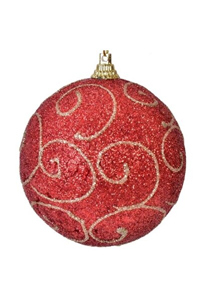 ANTBRO Σετ 6 μπάλες χριστουγεννιάτικου δέντρου Antbro®, κόκκινες με χρυσά σχέ...