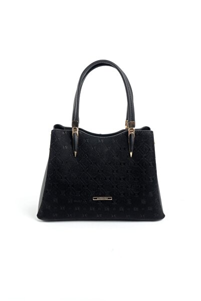 Silver Polo Black Sp1205 Women's Handbag